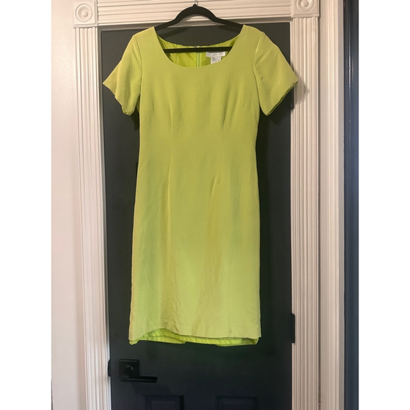 Lime Green Midi Dress - Picture 1 of 8